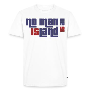 alone island lonely - Men's Premium Organic T-Shirt - white - Front - Nico (187cm)