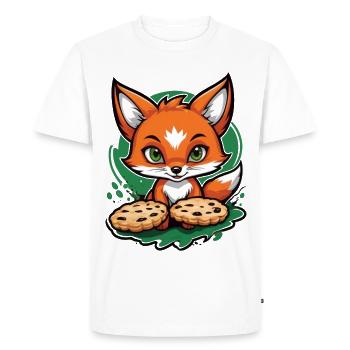Gâteries au chocolat Foxy - T-shirt Premium bio Homme - blanc - Devant - Nico (187cm)