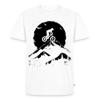 Cyclistes en VTT - T-shirt Premium bio Homme - blanc - Devant - Nico (187cm)