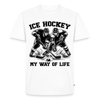 Ice Hockey Statement Fan Outfit Jersey Jersey - Men's Premium Organic T-Shirt - white - Front - Nico (187cm)