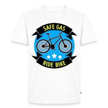 Energy Storage Refueling Bicycle Electrical Energy - Men's Premium Organic T-Shirt - white - Front - Nico (187cm)