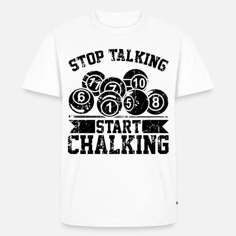 Witziger Billard Spruch - Männer Premium Bio T-Shirt - Weiß