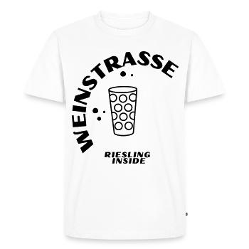Weinstrasse 24 - T-shirt Premium bio Homme - blanc - Devant - Nico (187cm)