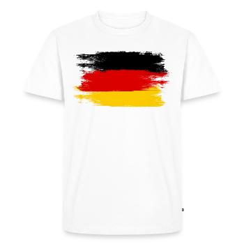 Germany Flag, Viva Germany, A Symbol of Unity - Men's Premium Organic T-Shirt - white - Front - Nico (187cm)