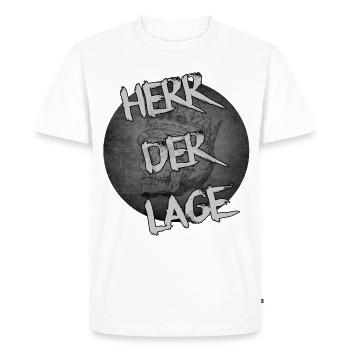 Seigneur de l’emplacement Couronne de crâne - T-shirt Premium bio Homme - blanc - Devant - Nico (187cm)