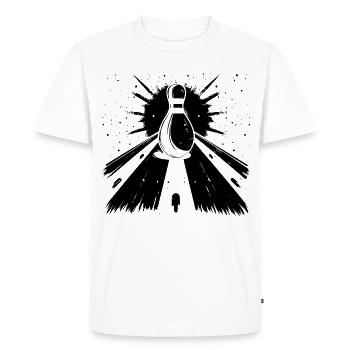 Graphique de quille de bowling - T-shirt Premium bio Homme - blanc - Devant - Nico (187cm)