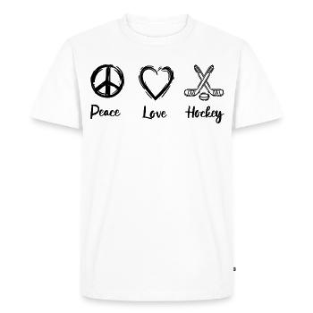 Amour du hockey sur glace - T-shirt Premium bio Homme - blanc - Devant - Nico (187cm)