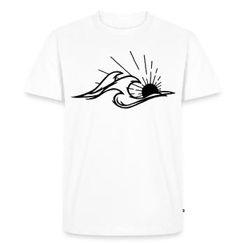 The waves and the black sun - Men's Premium Organic T-Shirt - white - Front - Nico (187cm)