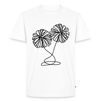 Pompons pom-pom girl - T-shirt Premium bio Homme - blanc - Devant - Nico (187cm)