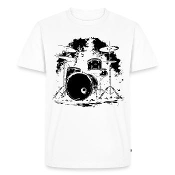 Drum Set Sketch - Men's Premium Organic T-Shirt - white - Front - Nico (187cm)