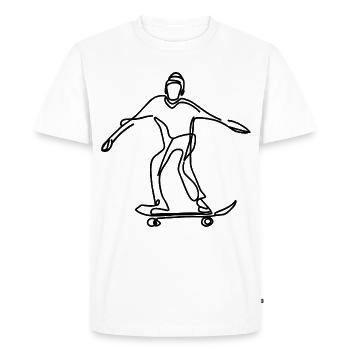Planchistes - T-shirt Premium bio Homme - blanc - Devant - Nico (187cm)