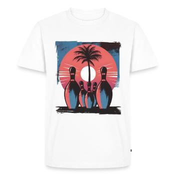 Bowling - T-shirt Premium bio Homme - blanc - Devant - Nico (187cm)
