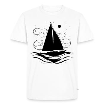 Sailing Sketch - Men's Premium Organic T-Shirt - white - Front - Nico (187cm)