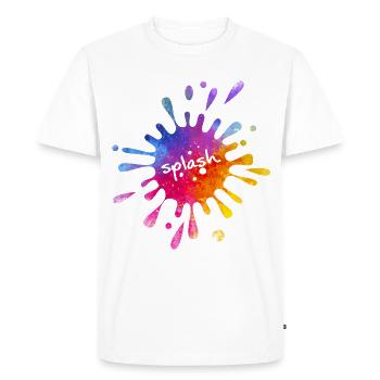 Splash - éclaboussure de couleur colorée - T-shirt Premium bio Homme - blanc - Devant - Nico (187cm)