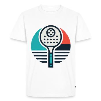 Emblème de pickleball - T-shirt Premium bio Homme - blanc - Devant - Nico (187cm)