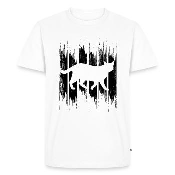Chat - T-shirt Premium bio Homme - blanc - Devant - Nico (187cm)