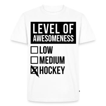 Hockey Hockey Hockey - T-shirt Premium bio Homme - blanc - Devant - Nico (187cm)