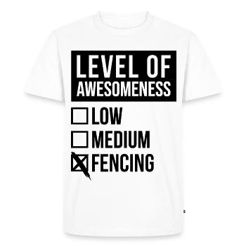 Escrime Escrime - T-shirt Premium bio Homme - blanc - Devant - Nico (187cm)