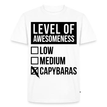 Capybara Capybara Capybara - T-shirt Premium bio Homme - blanc - Devant - Nico (187cm)