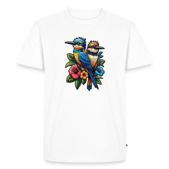 Éleveur d’oiseaux Ornithologue Ornithologue Ornithologue - T-shirt Premium bio Homme - blanc - Devant - Nico (187cm)