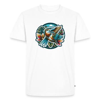 Éleveur d’oiseaux Ornithologue Ornithologue Ornithologue - T-shirt Premium bio Homme - blanc - Devant - Nico (187cm)