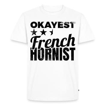 Joueur de cor français le plus correct - T-shirt Premium bio Homme - blanc - Devant - Nico (187cm)