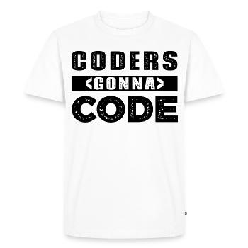 Coders going to Code - Men's Premium Organic T-Shirt - white - Front - Nico (187cm)