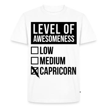Capricorne Capricorne Capricorne - T-shirt Premium bio Homme - blanc - Devant - Nico (187cm)