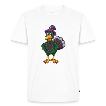 Turquie Drôle Kawaii Dessin animé Personnage Clipart - T-shirt Premium bio Homme - blanc - Devant - Nico (187cm)