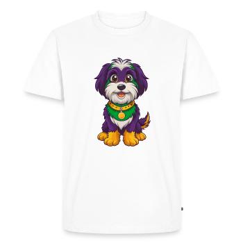 Havanese Dog Funny Kawaii Cartoon Character - Men's Premium Organic T-Shirt - white - Front - Nico (187cm)