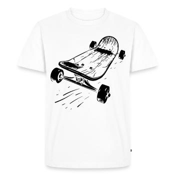 Skateboard - T-shirt Premium bio Homme - blanc - Devant - Nico (187cm)