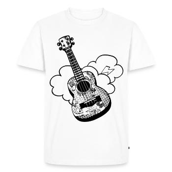 Ukulélé Dessin animé - T-shirt Premium bio Homme - blanc - Devant - Nico (187cm)