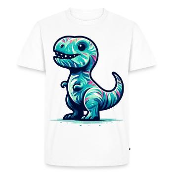 T-Rex Mignon Bébé Dino Babydino Cadeau - T-shirt Premium bio Homme - blanc - Devant - Nico (187cm)