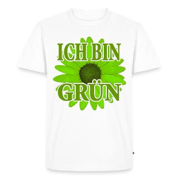 I'm Green - Margarite Flower - Men's Premium Organic T-Shirt - white - Front - Nico (187cm)