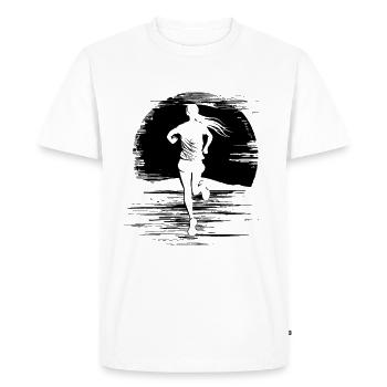 Runner - Men's Premium Organic T-Shirt - white - Front - Nico (187cm)