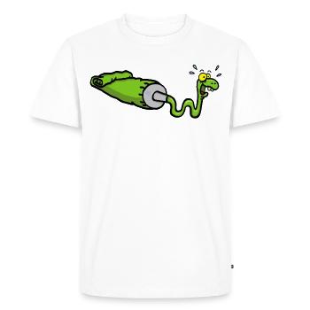 Serpent vert et tube de gouache - T-shirt Premium bio Homme - blanc - Devant - Nico (187cm)