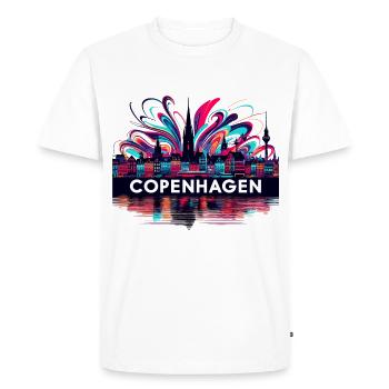 Copenhague Capitale Danemark Cadeau - T-shirt Premium bio Homme - blanc - Devant - Nico (187cm)