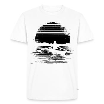 Graphismes d’aviron - T-shirt Premium bio Homme - blanc - Devant - Nico (187cm)