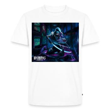 Graffiti Anime Samouraï - T-shirt Premium bio Homme - blanc - Devant - Nico (187cm)
