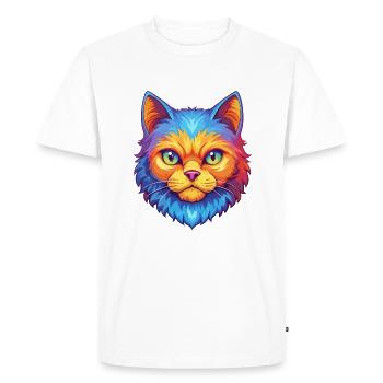 Selkirk Rex Cat Breed Cartoon Kawaii Animal Pet - Men's Premium Organic T-Shirt - white - Front - Nico (187cm)
