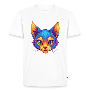 Chat Pixie Bob Race de chat Dessin animé Kawaii Animal de compagnie - T-shirt Premium bio Homme - blanc - Devant - Nico (187cm)