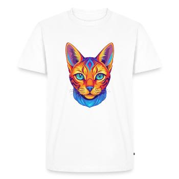 Ocicat Chat domestique race dessin animé Kawaii Animal Pe - T-shirt Premium bio Homme - blanc - Devant - Nico (187cm)