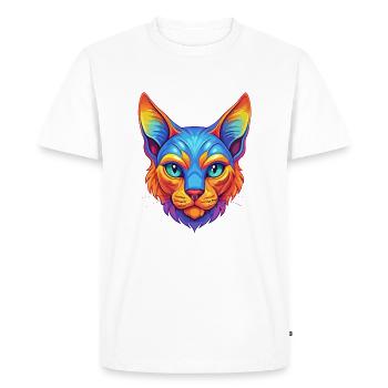 German Rex Cat Breed Cartoon Kawaii Animal Pet - Men's Premium Organic T-Shirt - white - Front - Nico (187cm)