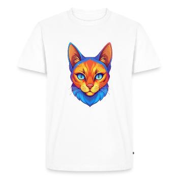 Burmilla Chat Race Dessin animé Kawaii Animal Pet - T-shirt Premium bio Homme - blanc - Devant - Nico (187cm)