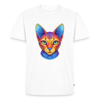 Égyptien Mau Chat Race Dessin Animé Kawaii Animal Pet - T-shirt Premium bio Homme - blanc - Devant - Nico (187cm)