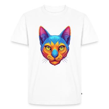 Bombay Chat Race Dessin animé Kawaii Animal Pet - T-shirt Premium bio Homme - blanc - Devant - Nico (187cm)