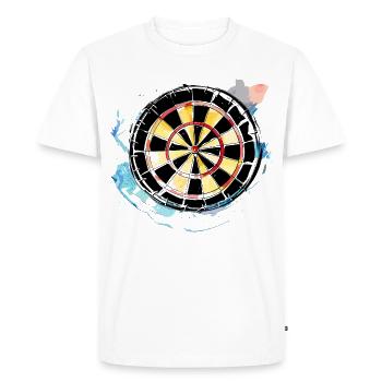 Dartboard Sketch - Men's Premium Organic T-Shirt - white - Front - Nico (187cm)
