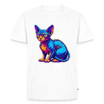 Red Devon Rex Cat Breed Cartoon Kawaii Animal Pet - Men's Premium Organic T-Shirt - white - Front - Nico (187cm)