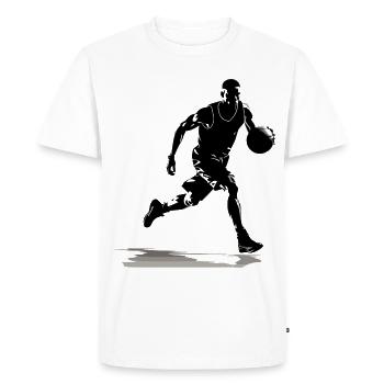 Basketteur - T-shirt Premium bio Homme - blanc - Devant - Nico (187cm)