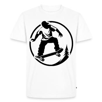 Graphismes de patineur - T-shirt Premium bio Homme - blanc - Devant - Nico (187cm)